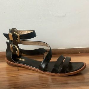 Louise et Vie Black Leather Sandals